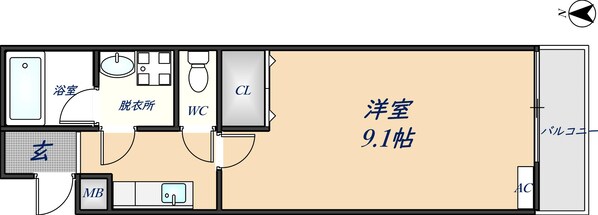 石切駅 徒歩7分 1階の物件間取画像